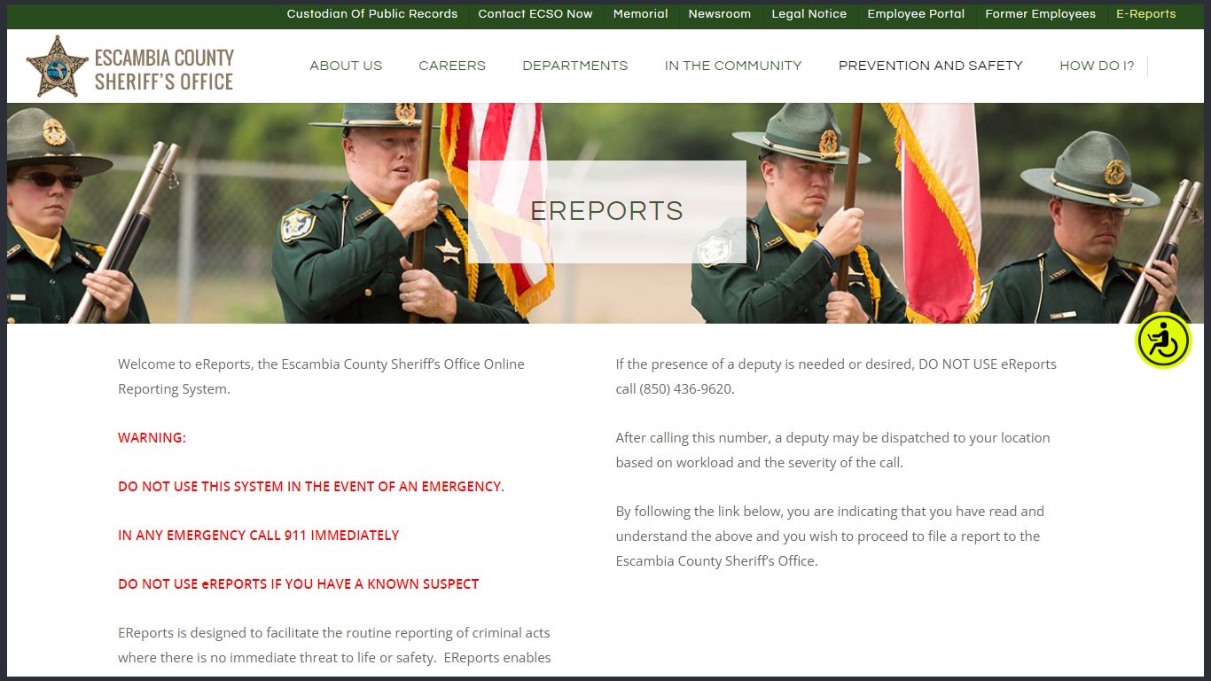 eREPORTS – Escambia County Sheriff's Office